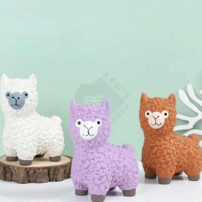 Premium Mainan Anjing Mini Alpaca / Mainan Anjing lucu / Mainan Anabul