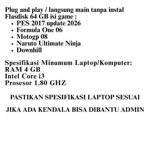 Flashfisk game PES 2017 bonus game tinggal colok plug and play laptop komputer pc
