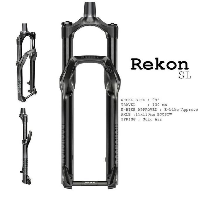 Fork Rockshox Recon SL 29 Inch Travel 130mm Boost 110x15mm Solo Air Black - 29er