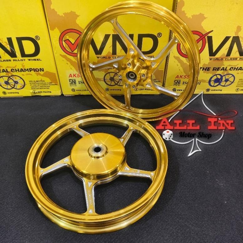 VELG VND AK 55 GOLD 160X14 & 185X14 MIO SPORTY SMILE KARBU MIO LAMA/MIO J X RIDE/NOUVO Z GOLD/KUNING