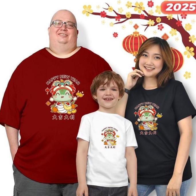 Kaos Imlek Shio Ular Baju Couple Keluarga All Size xl xxl xxxl