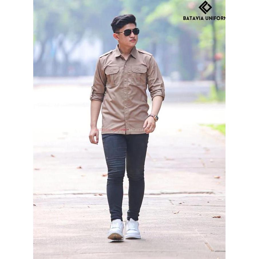 Kemeja PDL Lengan Panjang by Batavia Uniform - Kemeja Kerja Lapangan Tactical Lengan Panjang Pria Wa