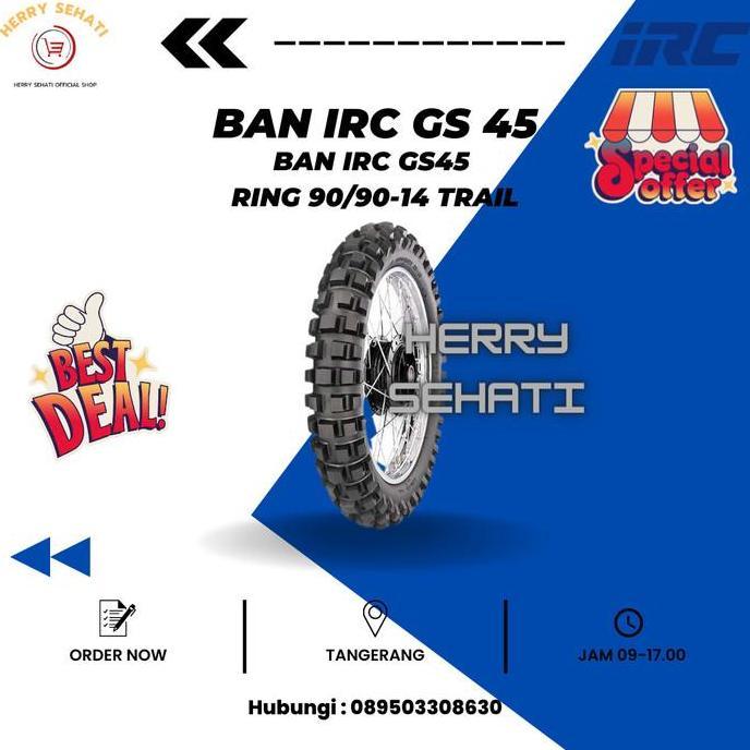 New- BAN MOTOR TRAIL/BAN TAHU/MOTORCROSS MEREK IRC 90/90-14 GS45