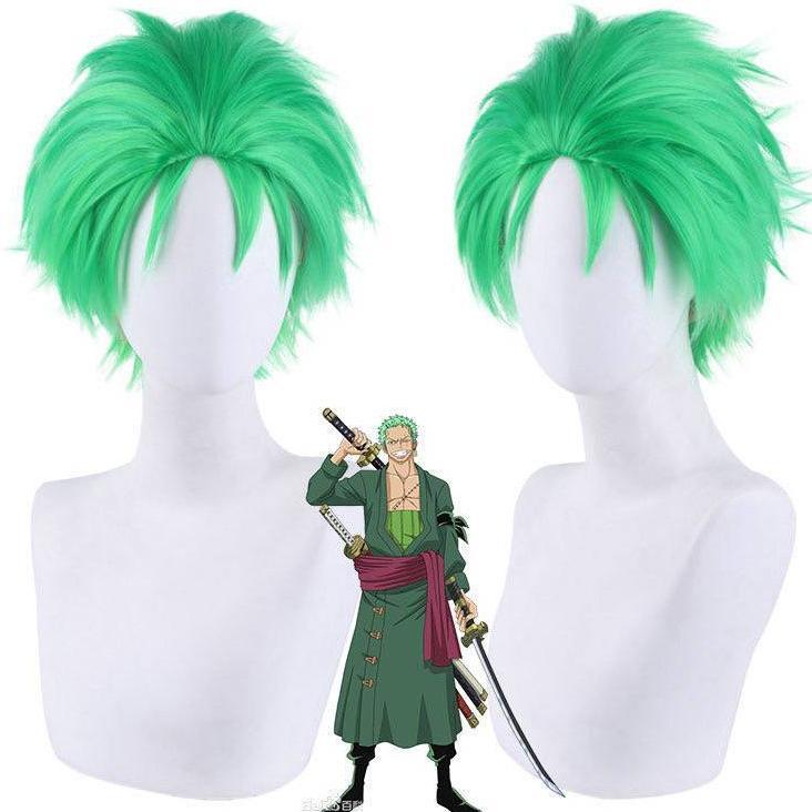 Wig Cosplay Roronoa Zoro Luffy Onepiece Premium Anime Manga Promo