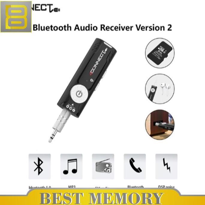 4Connect Bluetooth Audio Receiver Dongle with MP3 Player and FM Radio