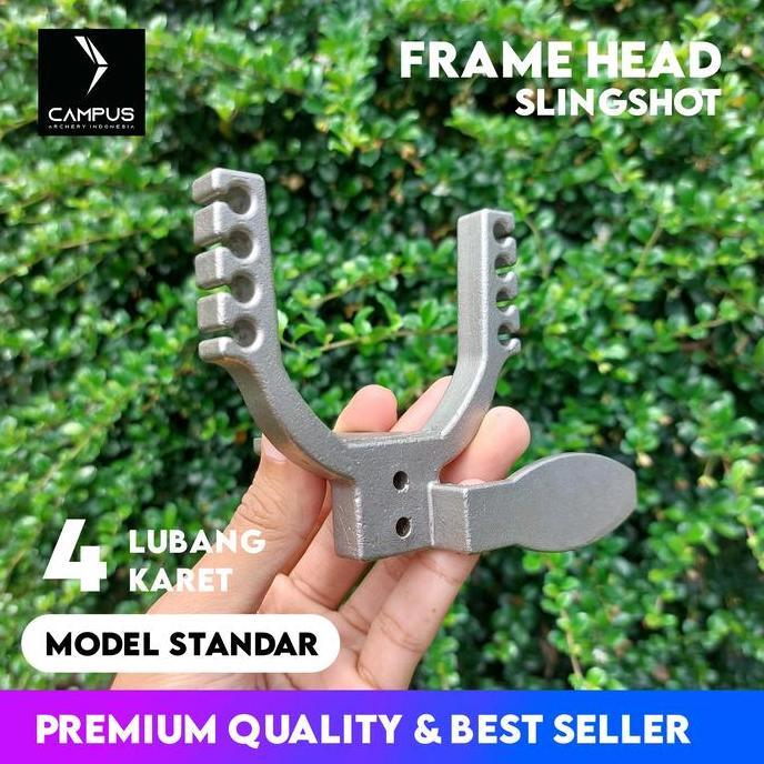 Original Campus Frame Head Slingshot Rifle Baja Kepala Ketapel Laras Panjang 4 Lubang Karet Model St