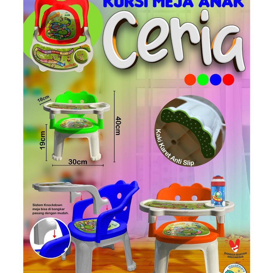 Meja Kursi Ceria Kursi Makan Bayi/Kursi Meja Makan Anak/Kursi Ceria Meja Kursi Tabitha