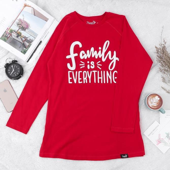 Ziyata - Baju Kaos Couple Seragam Keluarga Kombinasi Polos set family