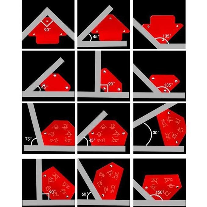 Galatama.Pends - Siku Magnet Las 6Pcs Mini Arrow Magnetic Welding Holder Kekuatan Tinggi