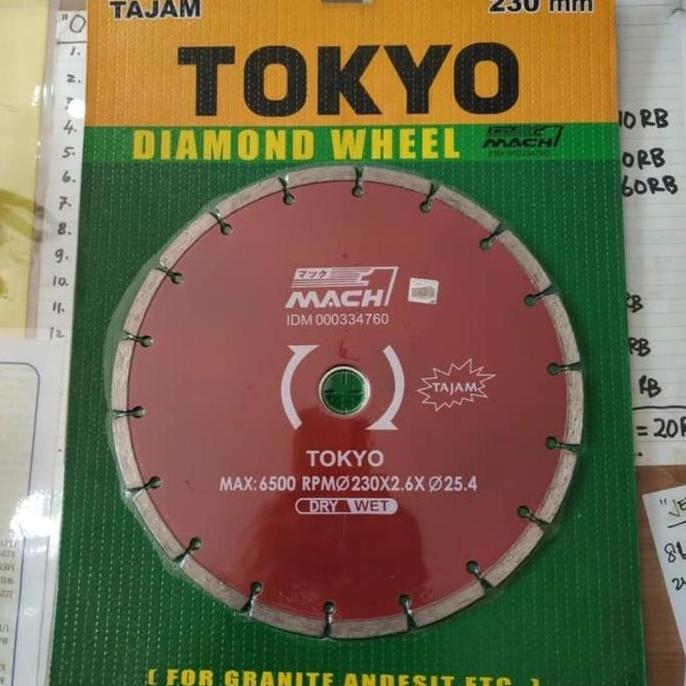 Tokyo Diamond Wheel Tajam 9" / Mata Gurinda Potong Beton 9" Tokyo Dry