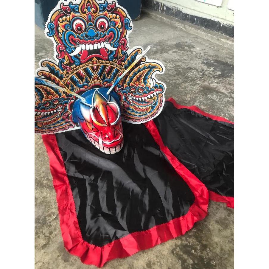 Barongan Kucingan (Bonus Kemul) , caplok kayu Barong devil Kualitas premium bahan kayu bagus dan rap