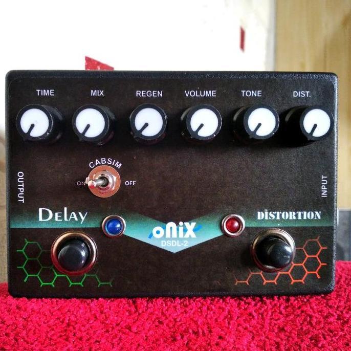 EFEK GITAR MURAH ONIX 3IN1 DISTORSI+DELAY+CABSIM ORIGINAL DAN TERPERCAYA