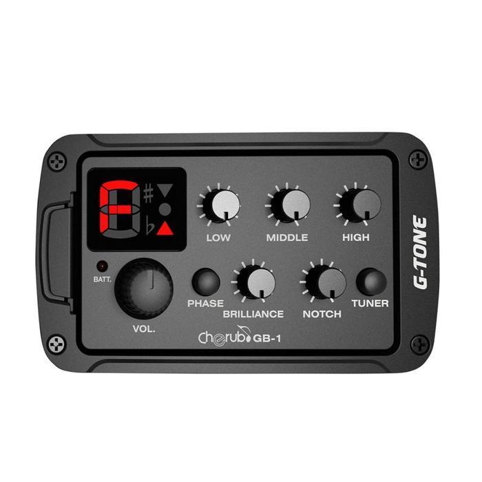 Cherub G-Tone Gb-1 Preamp Equalizer 3 Band Pickup Gitar Akustik Tuner Chromatic Original Dan Terperc