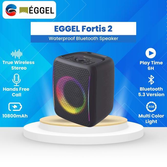 Terlaris Eggel Fortis 2 Portable Party Speaker With Rgb Lights