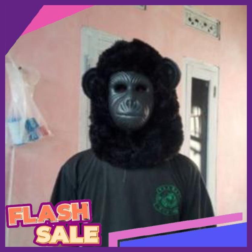 Smile Today Kostum Monyet Topeng Monyet Mainan Topeng Monyet Kostum Karnaval Topeng Bulu Monyet Op-0