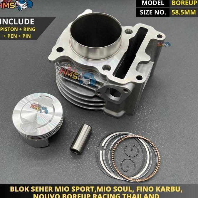 Blok Seher Mio Sporty Mio Soul Fino Karbu Nouvo Racing Boreup 58.5 58 54 Mm 58,5Mm 58Mm 54Mm Thailan