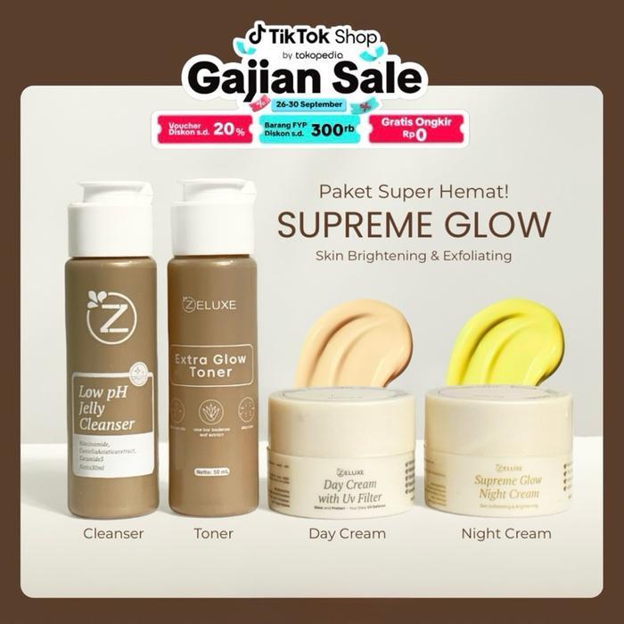 [Best Seller] Supreme Glow Brightening Package - Paket Pencerah Eksfoliasi Menyamarkan Bekas Jerawat