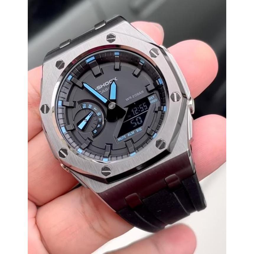 g-shock ga-2100 custom oak rubber original