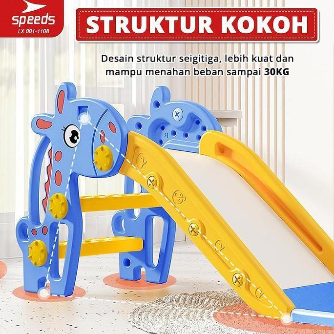 Berkualitas! Speeds Perosotan Anak Mainan Seluncuran Anak Perosotan Mini Karakter Jerapah 001-1108