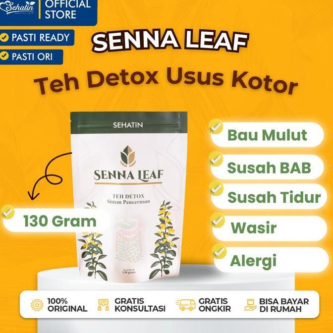 Teh Senna Leaf 130gr - Detox Usus Kotor Daun Senna Leaf Tea Herbal Membersihkan Sistem Pencernaan