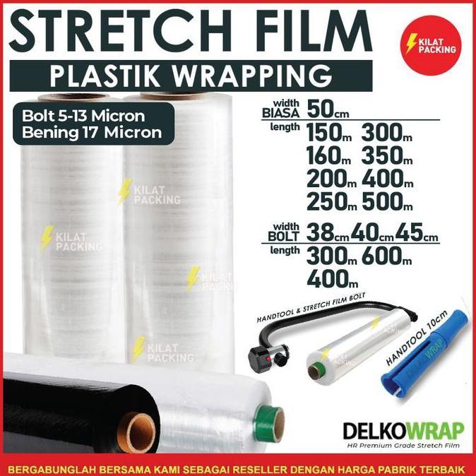 Stretch Film Bening / Plastik Wrapping Barang Plastic Wrap 50CM SATUAN
