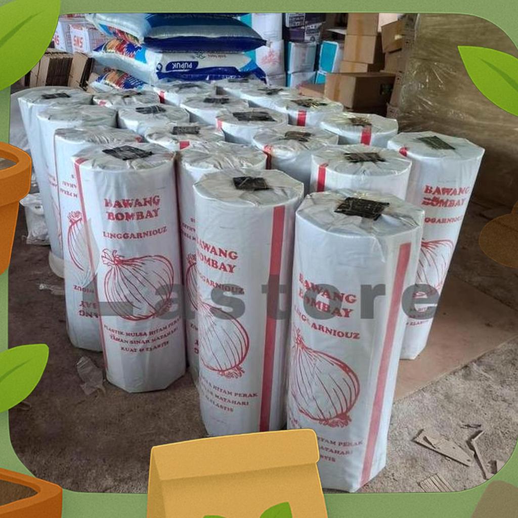 Plastik Mulsa Hitam Perak Plastik Perkebunan 1 Roll Lebar 120 Cm 500 Meter