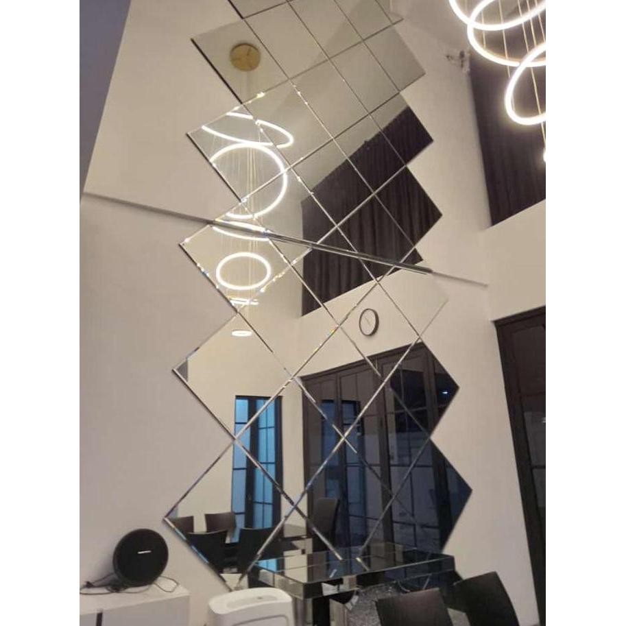 Cermin Dekorasi Dinding Kaca Bevel Kaca Wajik Cermin Bevel Dekorasi