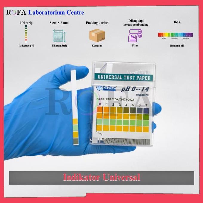 Indikator Universal / Universal Indicator / Kertas pH / pH Paper / Lakmus Universal / pH Tester