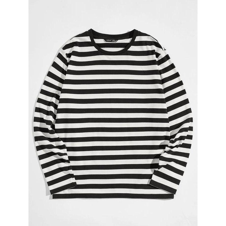 JACKSPIRE  Kaos Salur Distro / Baju Kaos Salur Pria Lengan Panjang  / Kaos Salur Pria / Kaos Salur P
