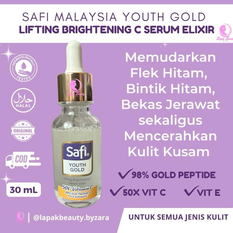 Safi Youth Elixir Serum Wajah Penghilang Bekas Jerawat Flek Hitam Dark Spot Skincare Safi Malaysia