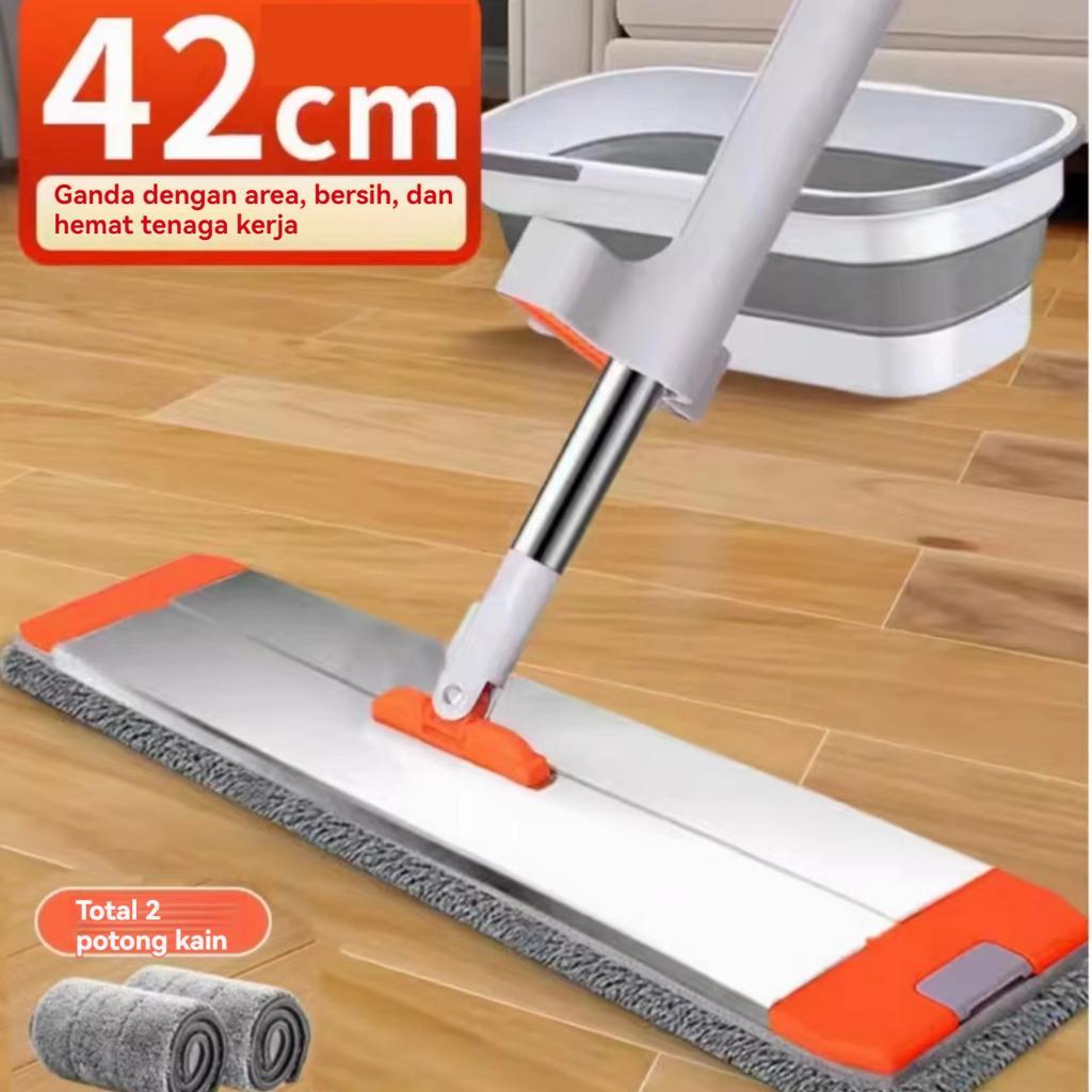 Alat Pel Lantai Microfiber Alat Pel Standing Microfiber Mop Alat Pel Lantai Tarik Dapat Berputar 360