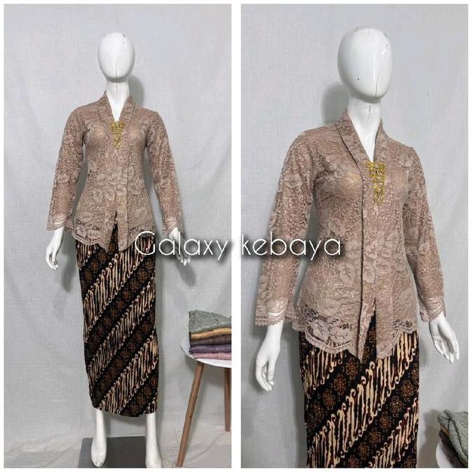 KEBAYA KARTINI PENDEK/ Kebaya Brokat /Kebaya Slimfit/Kebaya Wisuda Baju Dress Kondangan Atasan Mewah