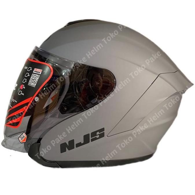 HELM NJS KAIROZ GREY ABU DOF HALF FACE KODE 24