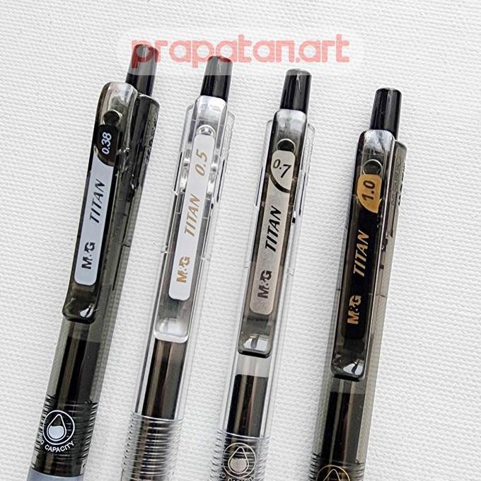 M&G Retractable Gel Pen TITAN 0.38mm-1.0mm | Pena Jel | Pulpen