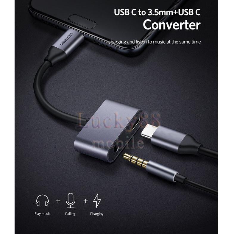 QualityTerbaik- Adapter Converter Type C to 3.5mm Jack Earphone USB C Audio Aux Cable Audio Earphone