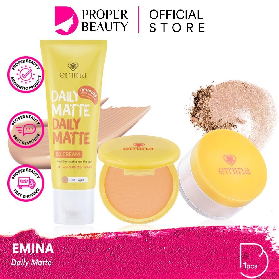 ReadyDonk- EMINA Daily Matte Indonesia / BB Cream Loose Compact Powder Bedak Padat Facial Wash Face 