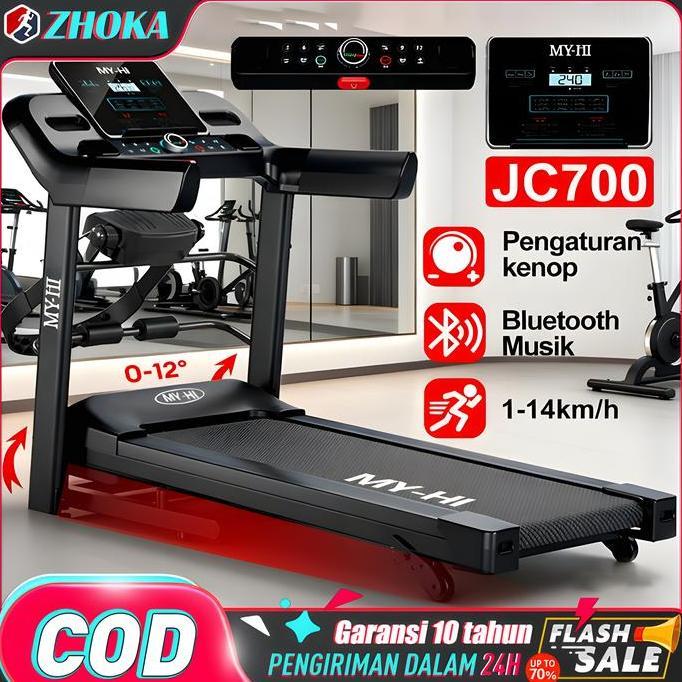 Promo ZHOKA liveTreadmill Elektrik JC-700 Treadmill lipat treadmill portable alat olahraga di rumah 