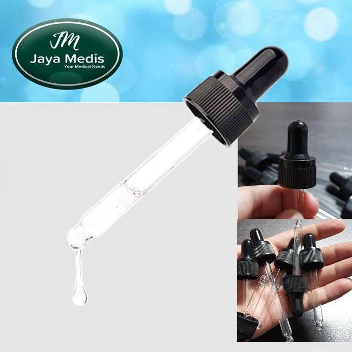 Tutup Botol Kaca Pipet Non Segel Hitam- Tutup Botol Serum Garansi