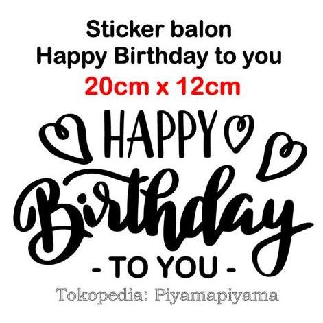 andalanMarket- sticker balon happy birthday