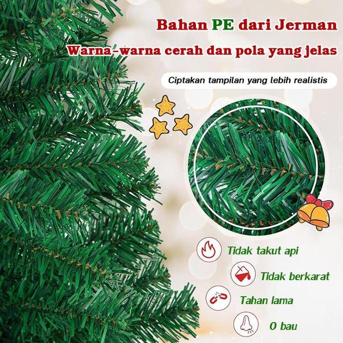 Terlaris Premium (Ready) Terjamin Pohon Natal Diy Pohon Natal Pohon Natal 2 Meter Model Baru Christm