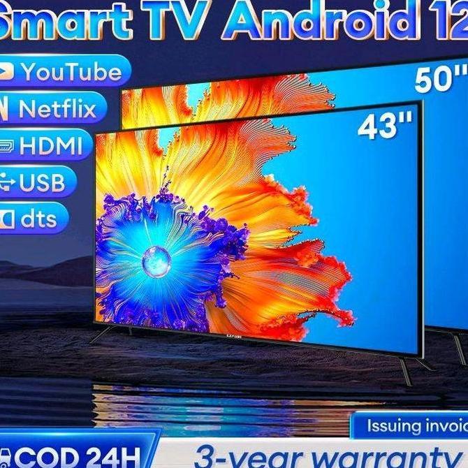 Terlaris Tv Android Smart Tv 32 Inch Android Tv 43 Inch With Tsunami Warning 4K Lcd 4+64Gb Netflix/