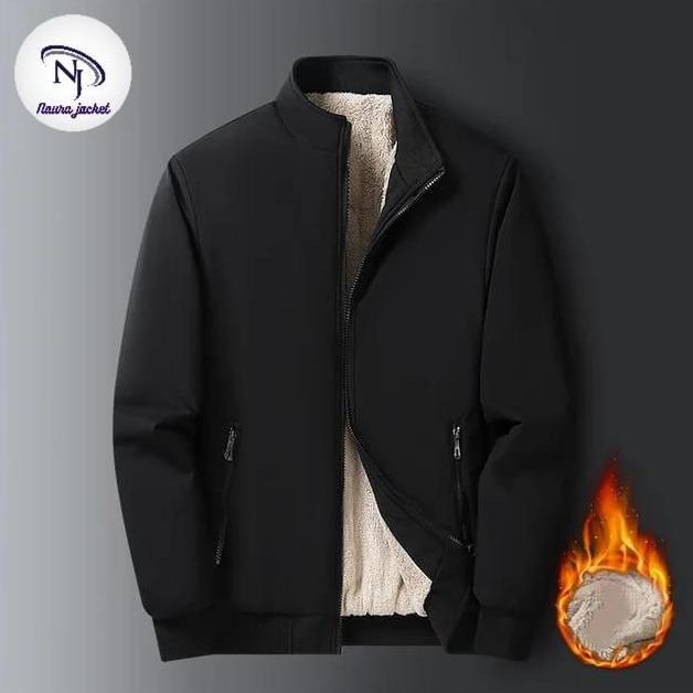 Naurajacket/ jaket beludru tebal/jaket hangat pria wanita/jaket taslan beludru keren/Jaket motor teb