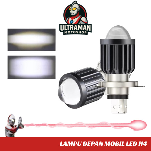 1 Set Lampu LED 24V H4 Laser D2 Putih Kuning Mobil Truk Avanza Calya Sigra Agya Ayla Brio PnP