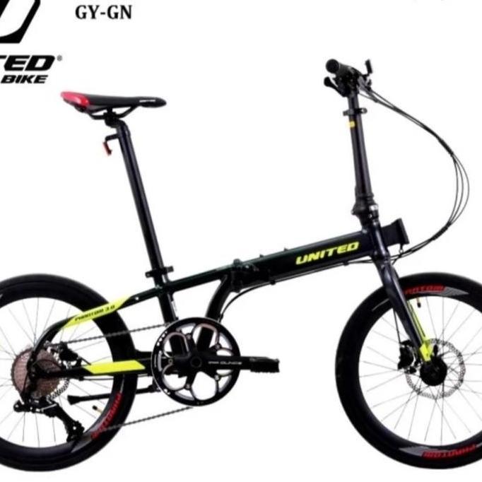 Promo Sepeda Lipat 20 Inch United Phantom 3.0 New 10speed Diskon