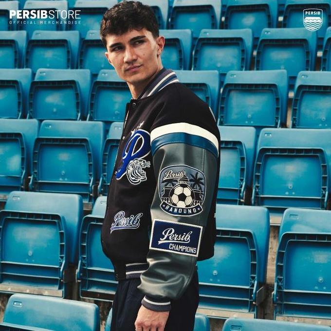 PERSIB X RAWTYPE RIOT VARSITY CHAM -  ABU HITAM