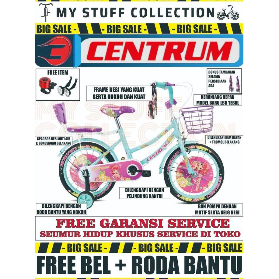 Promo SEPEDA MINI CENTRUM BY PACIFIC UKURAN 16 INCH COCOK UNTUK USIA 4 - 7 TAHUN sepeda anak perempu