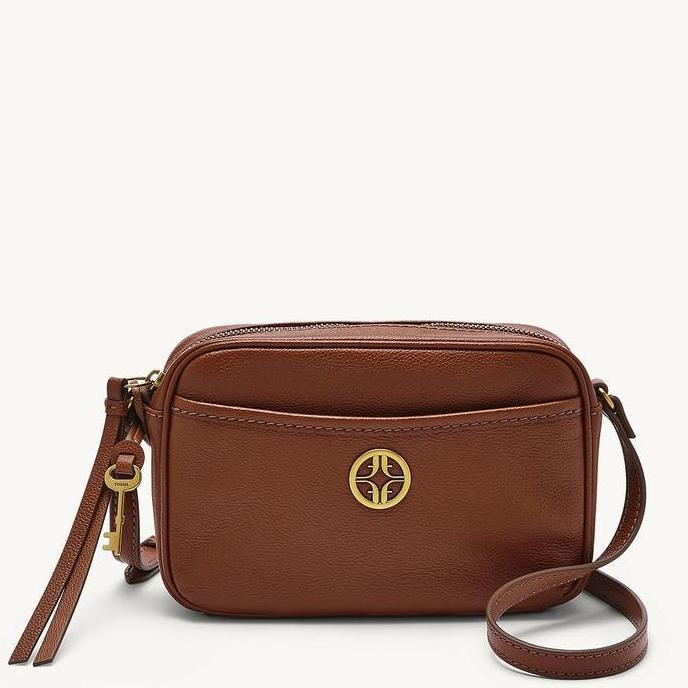 FOSSIL BRENNON CAMERA BAG BROWN SHB249