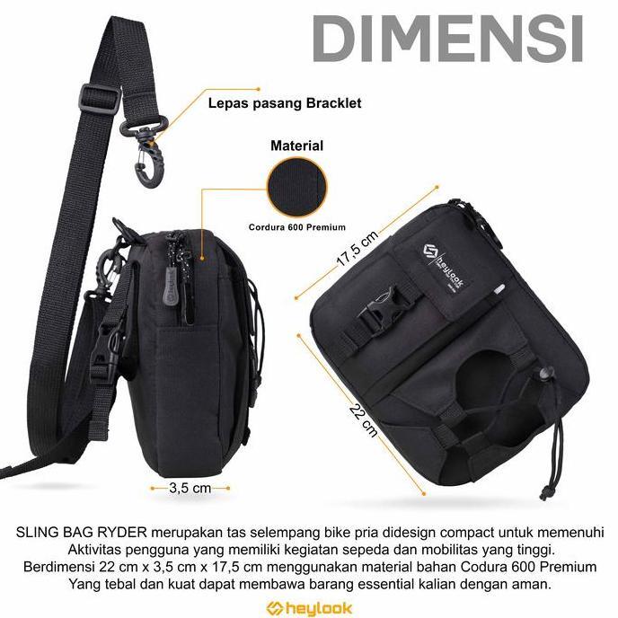Promo TAS SELEMPANG PRIA RYDER WAIST BAG SEPEDA BIKE HANDLEBAR HEYLOOK Diskon