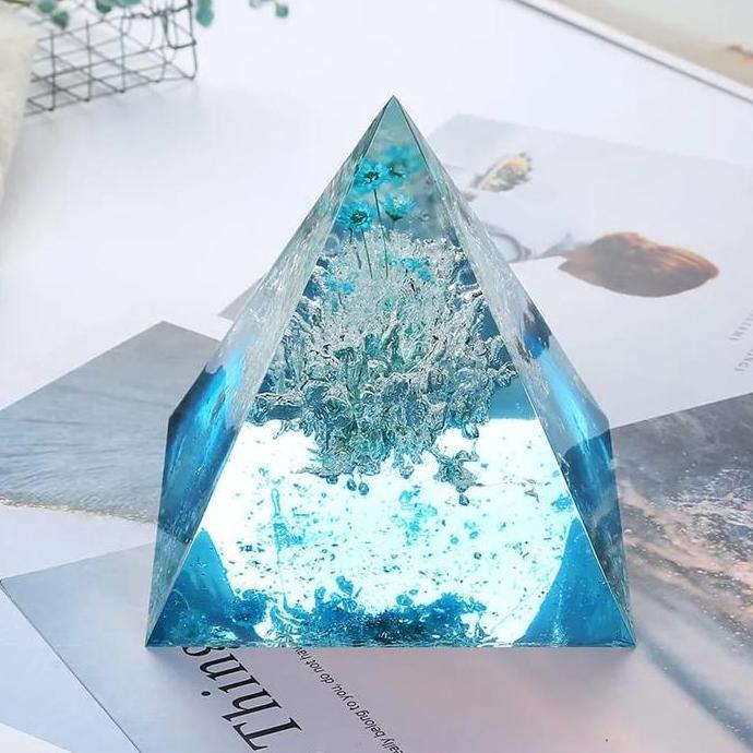 CETAKAN SILIKON PYRAMID TRANSPARENT 3D RESIN EPOXY MOLD