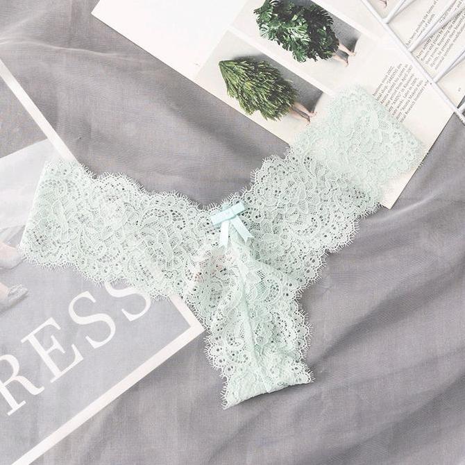 Murah Jenny Panties Thong Gstring Celana Dalam CD Wanita Cewe Transparan Cute VS lacy Lacie Renda La